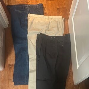 Haggar Men's Chinos - Navy, Beige, Black